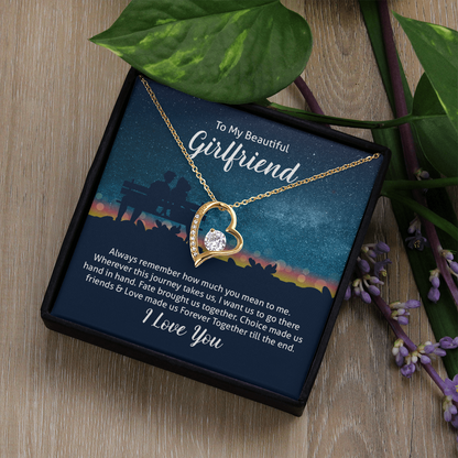 Valentine's Day Necklace for Girlfriend – To My Beautiful Girlfriend Gift - Gift Junction 