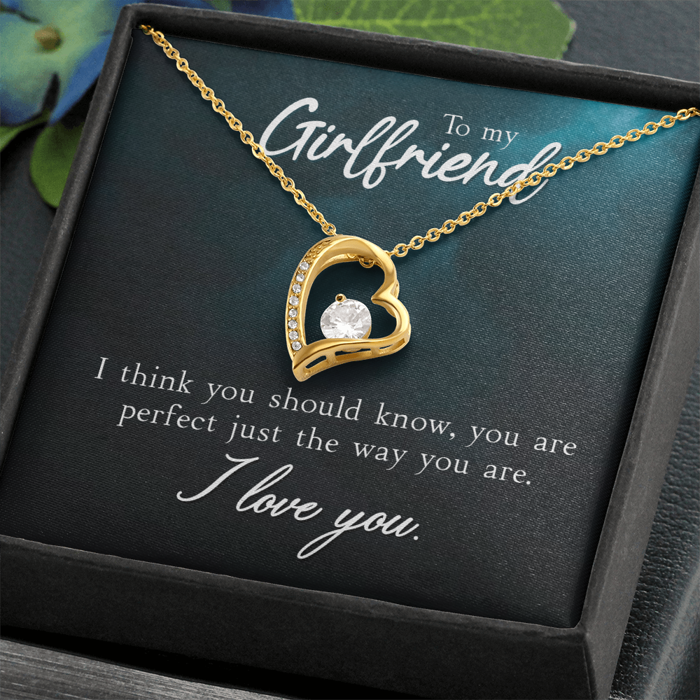 To my Girlfriend  Necklace with Printed Message - Birthday, Wedding , for Girlfriend - I Love You Presents for Valentine Active - Gift Junction 