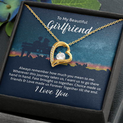 Valentine's Day Necklace for Girlfriend – To My Beautiful Girlfriend Gift - Gift Junction 