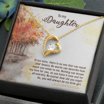 To my Daughter, Gift for Daughter Heart Pendant Sentimental Gift for Her Cherished Keepsake from Mum or Dad Daughter's Birthday Christmas Present for Her - Gift Junction 
