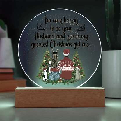 Printed Acrylic Circle Plaque  Husband  To Wife gift - Gift Junction 