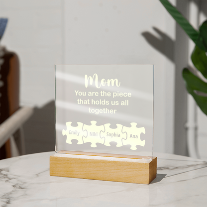 To my Mom, Customised Acrylic Plaque, Gift on Mother's Day, Valentine's Day