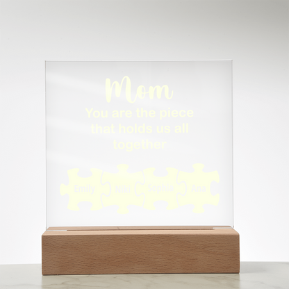 To my Mom, Customised Acrylic Plaque, Gift on Mother's Day, Valentine's Day