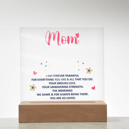 Keepsake Acrylic Bundle - mom - I am forever thankful -  Gift Junction