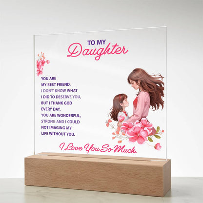 Keepsake Acrylic Bundle -To my daughter - YOU ARE MY BEST FRIEND -  Gift Junction