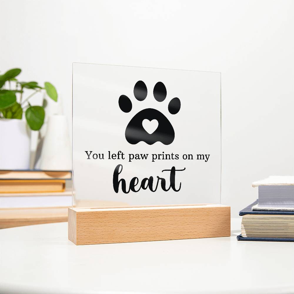 Keepsake Acrylic Bundle - You Left Pawprints In My Heart - Gift Junction 