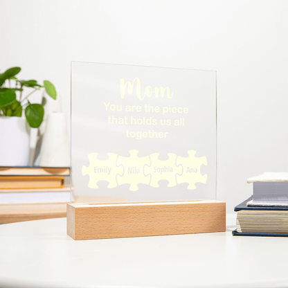To my Mom, Customised Acrylic Plaque, Gift on Mother's Day, Valentine's Day