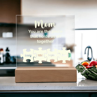 To my Mom, Customised Acrylic Plaque, Gift on Mother's Day, Valentine's Day