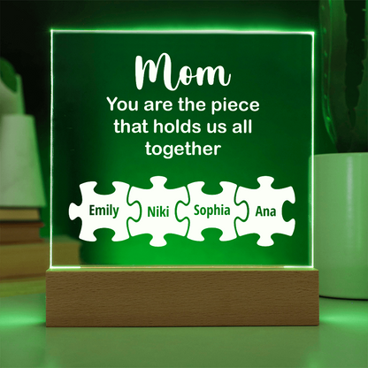To my Mom, Customised Acrylic Plaque, Gift on Mother's Day, Valentine's Day