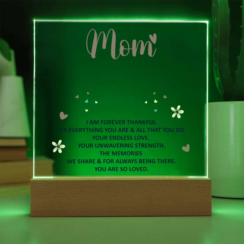 Keepsake Acrylic Bundle - mom - I am forever thankful -  Gift Junction