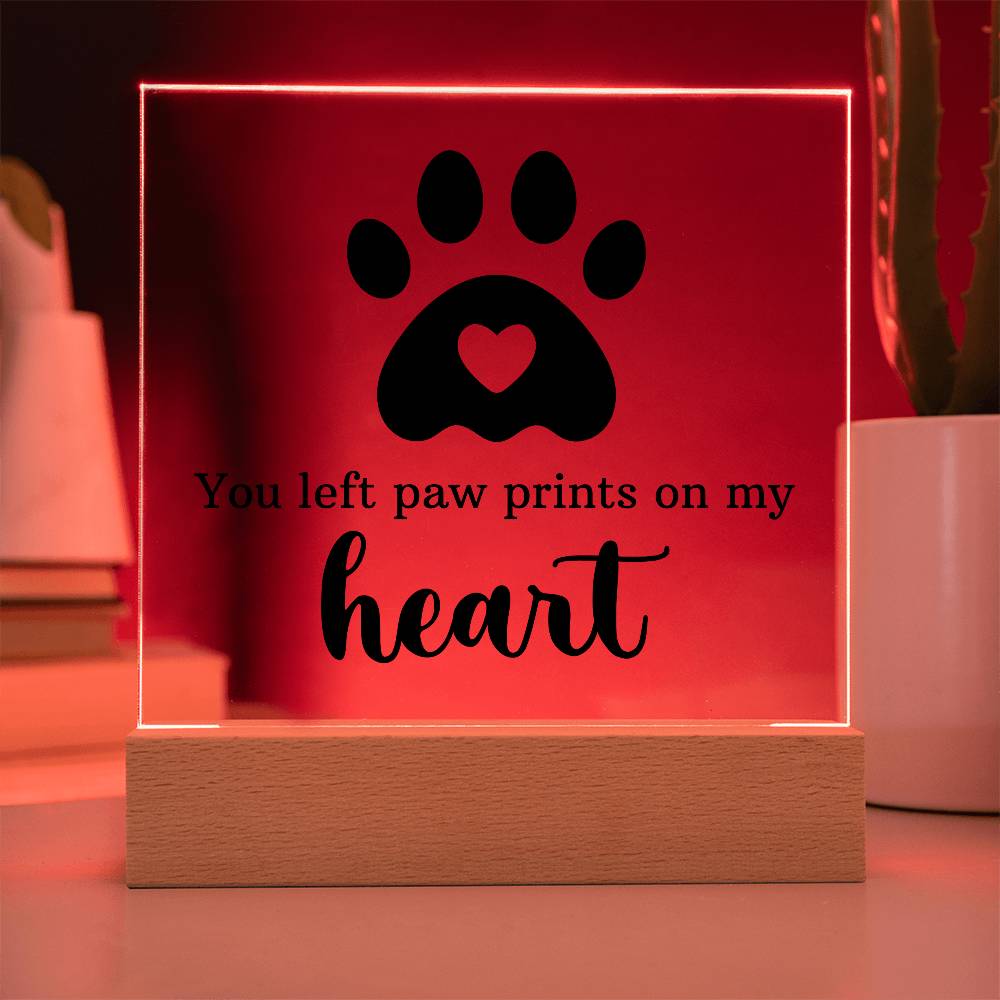 Keepsake Acrylic Bundle - You Left Pawprints In My Heart - Gift Junction 
