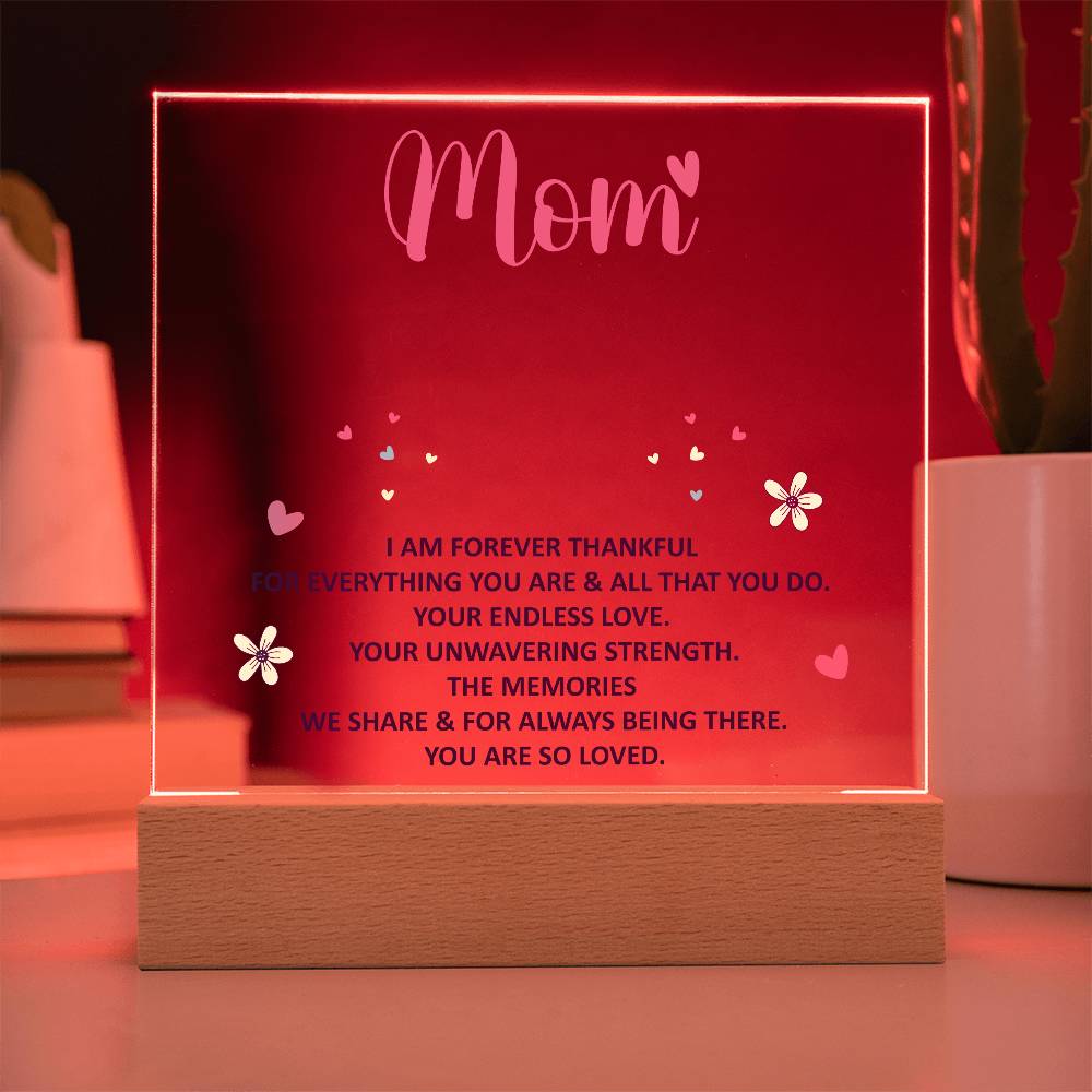 Keepsake Acrylic Bundle - mom - I am forever thankful -  Gift Junction