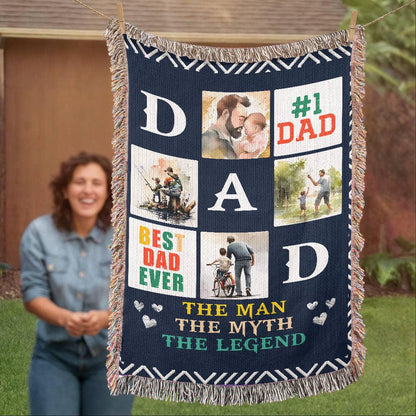 Best Dad Ever - Woven Blanket - Gift Junction 