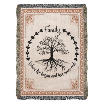 Family Roots, Celtic Tree Woven Blanket -  Gift Junction