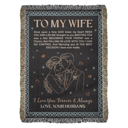 To My Wife - Heirloom Woven Blanket -  Gift Junction