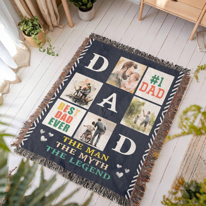 Best Dad Ever - Woven Blanket - Gift Junction 