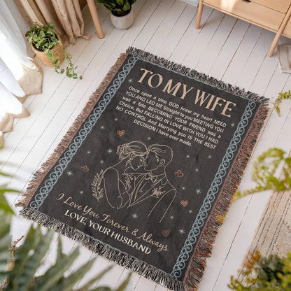 To My Wife - Heirloom Woven Blanket -  Gift Junction