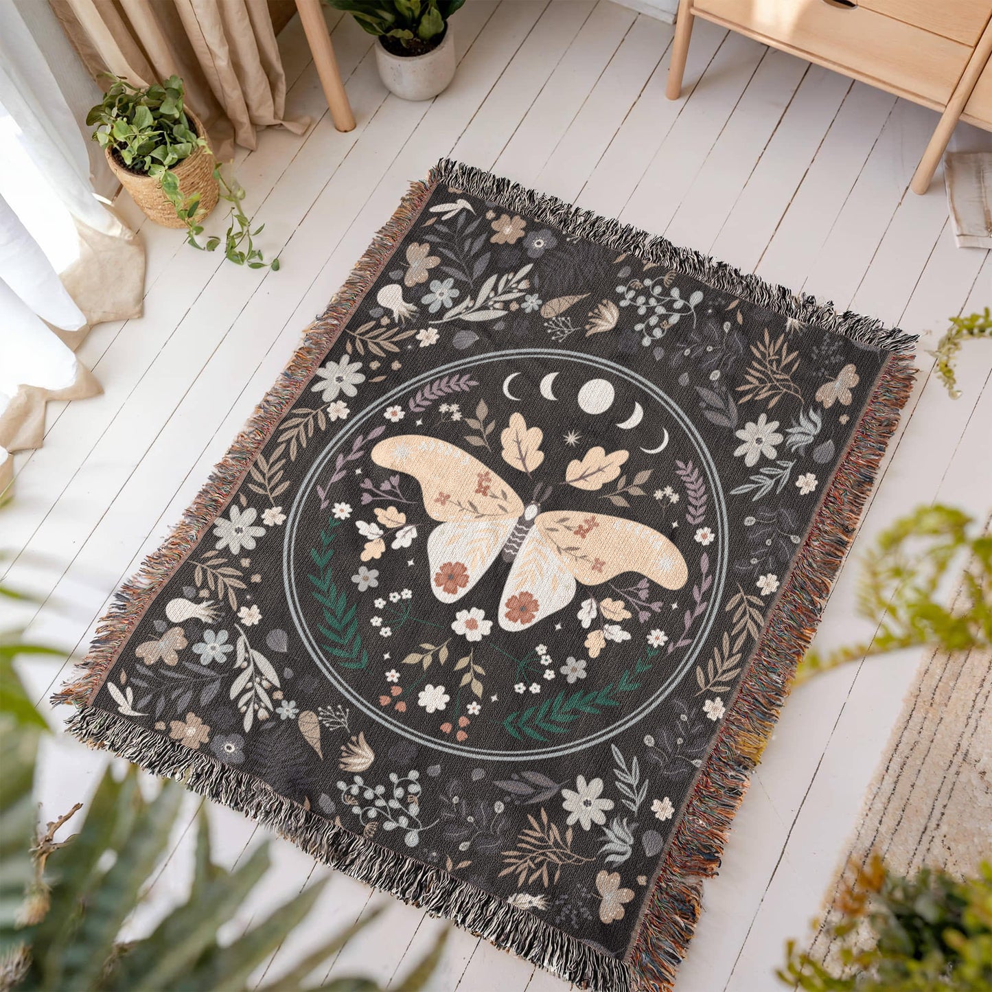 Bohemian Butterfly - Woven Blanket - Gift Junction 
