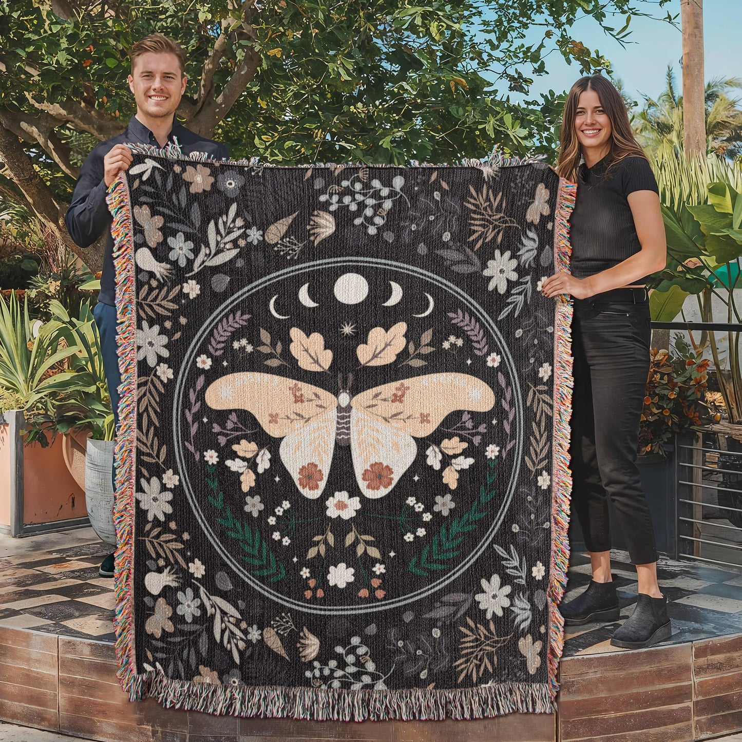 Bohemian Butterfly - Woven Blanket - Gift Junction 