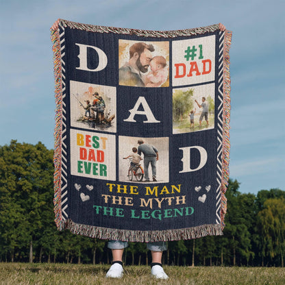 Best Dad Ever - Woven Blanket - Gift Junction 