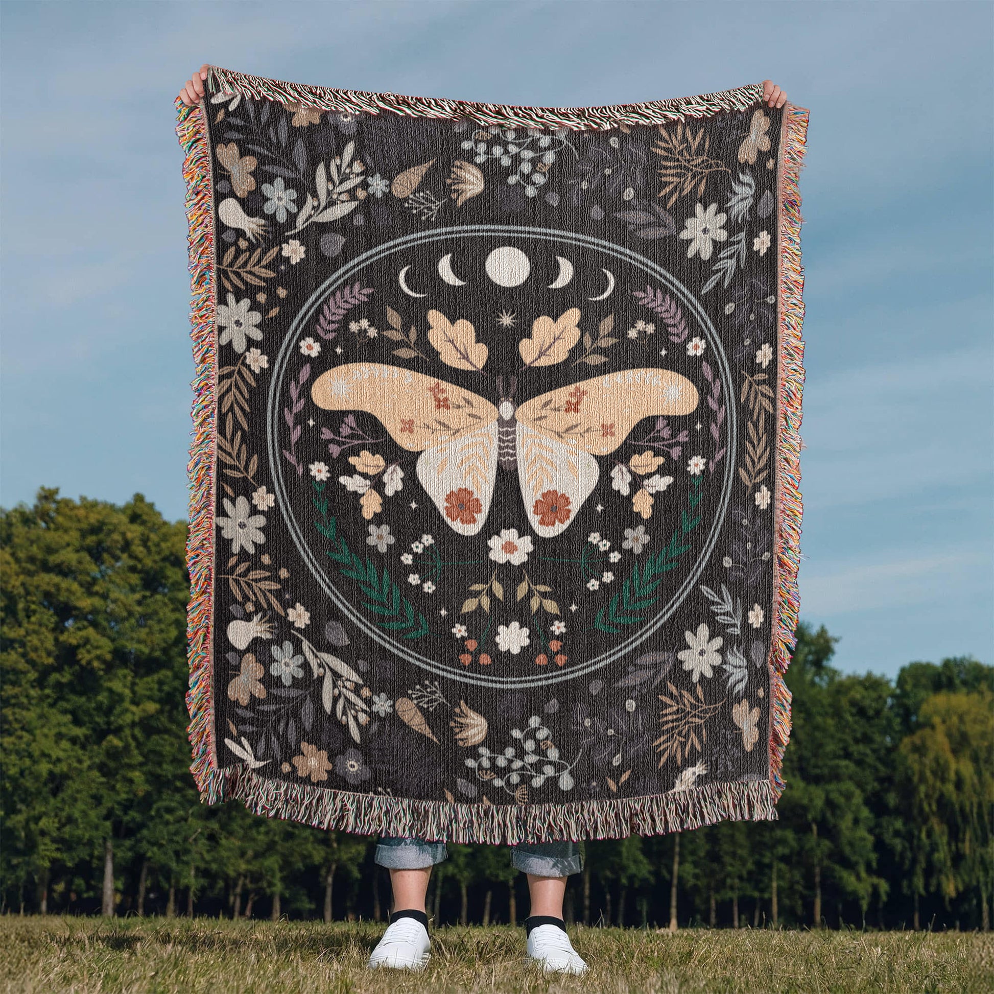 Bohemian Butterfly - Woven Blanket - Gift Junction 