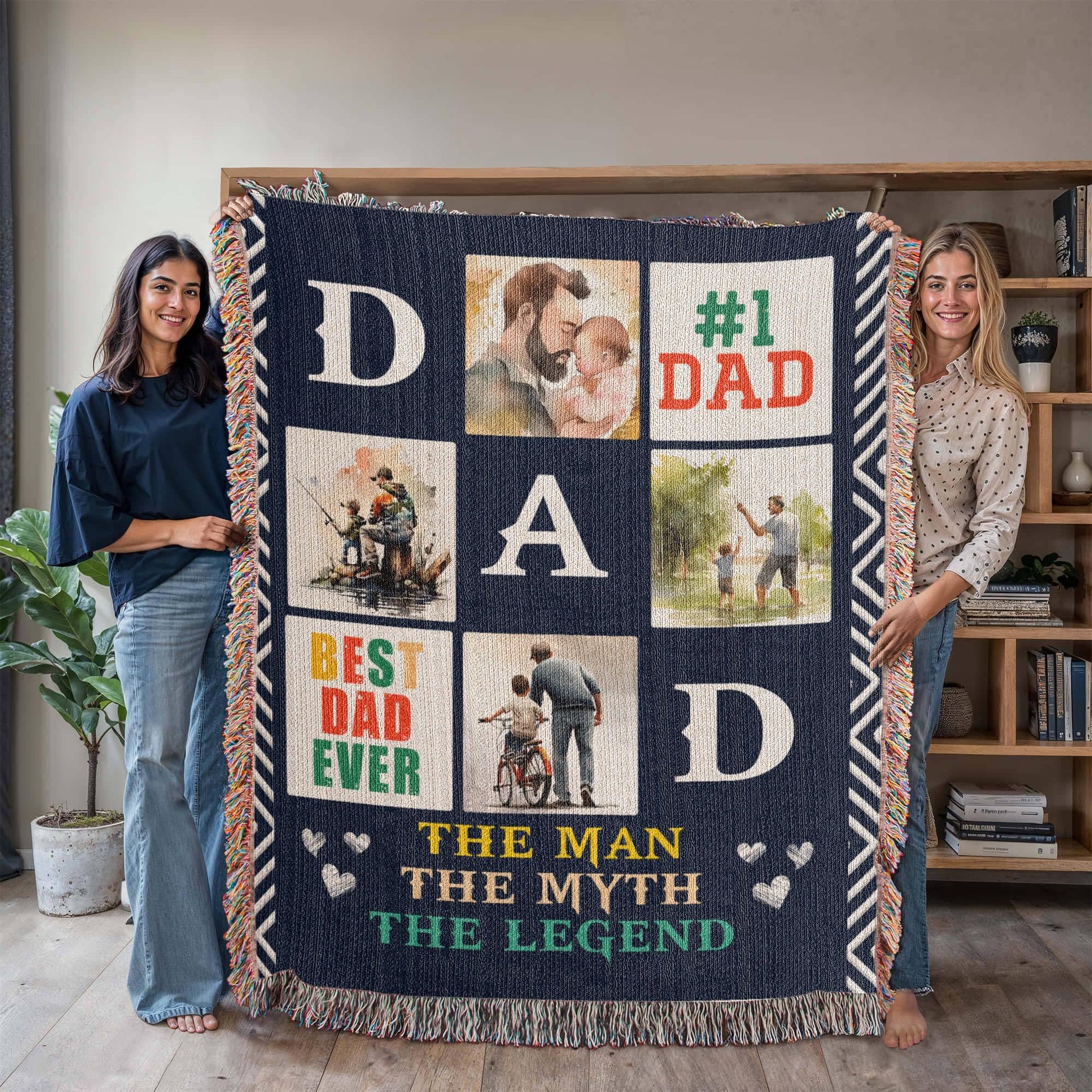 Best Dad Ever - Woven Blanket - Gift Junction 