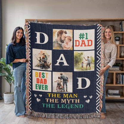 Best Dad Ever - Woven Blanket - Gift Junction 