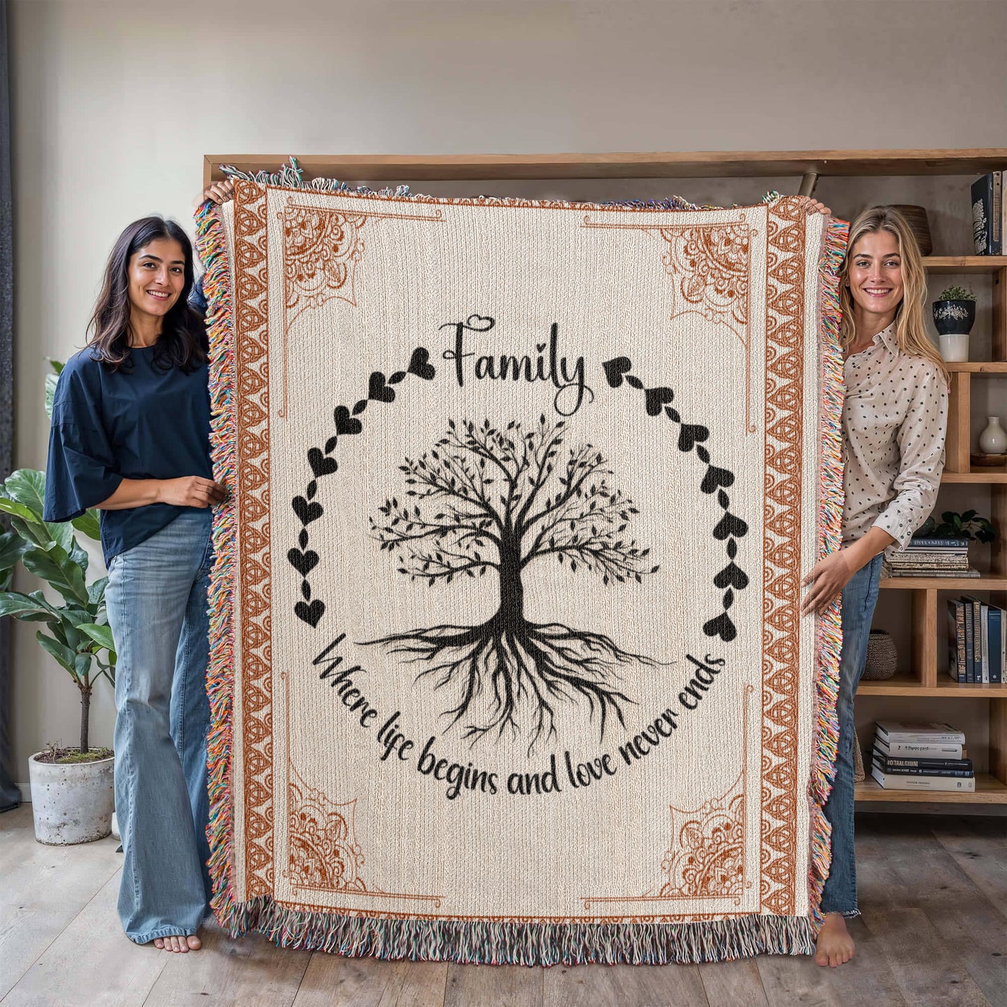 Family Roots, Celtic Tree Woven Blanket -  Gift Junction