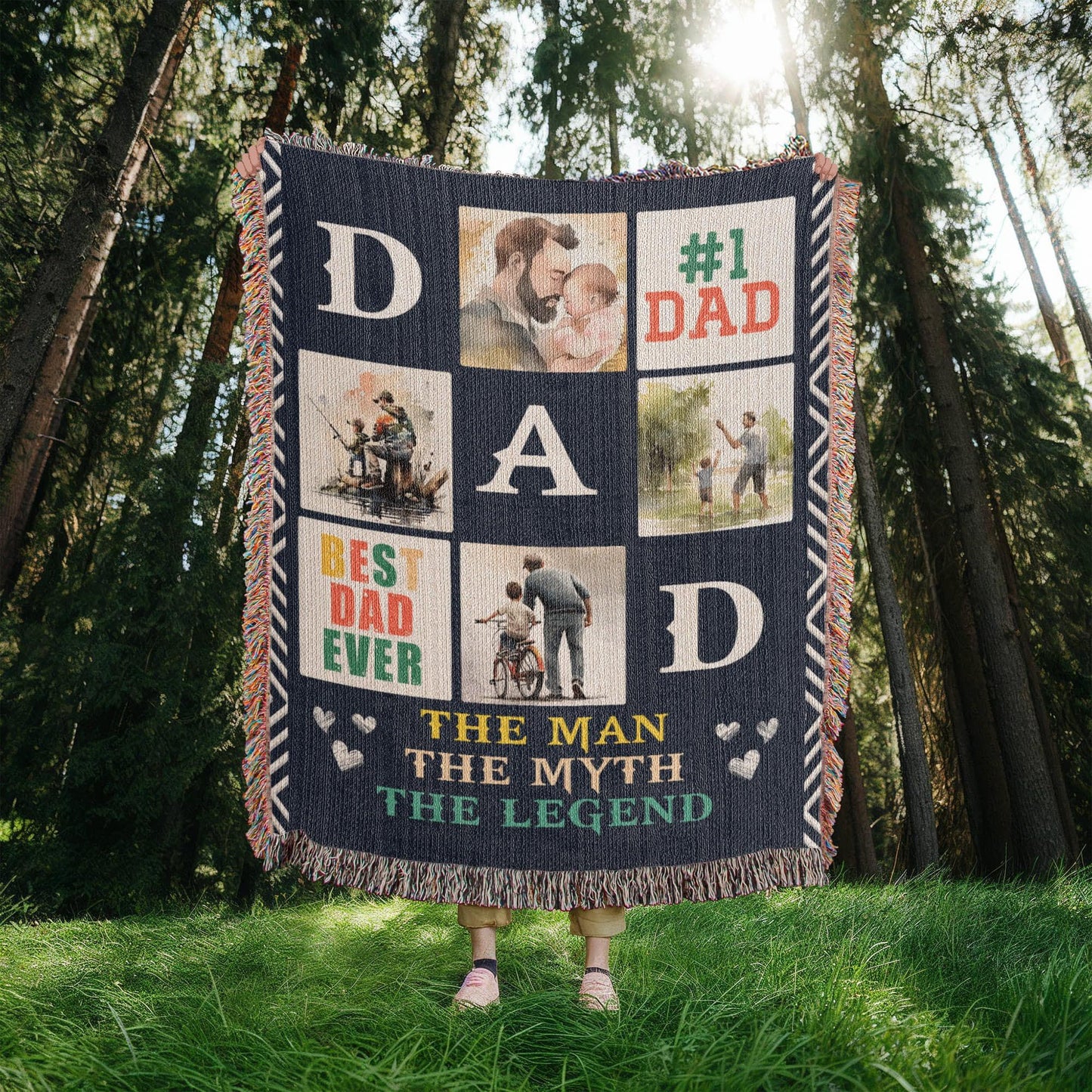 Best Dad Ever - Woven Blanket - Gift Junction 