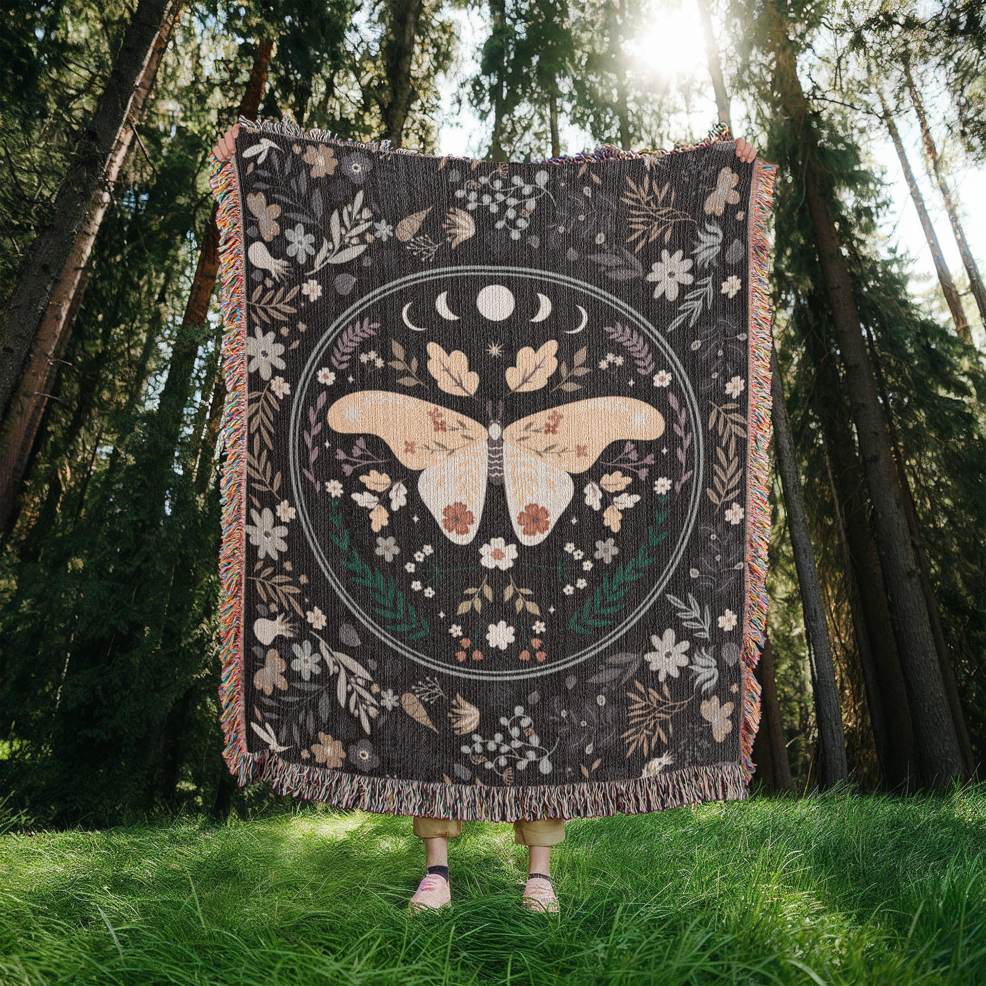 Bohemian Butterfly - Woven Blanket - Gift Junction 