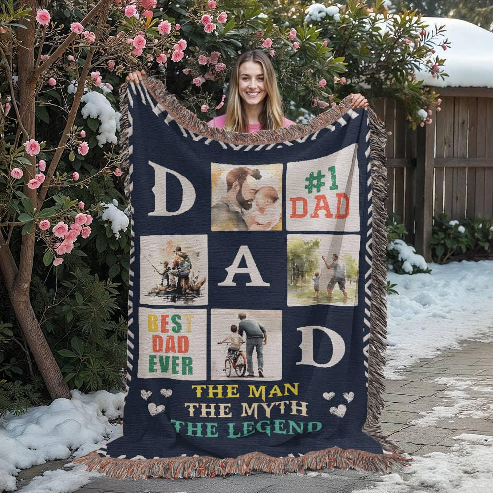 Best Dad Ever - Woven Blanket - Gift Junction 