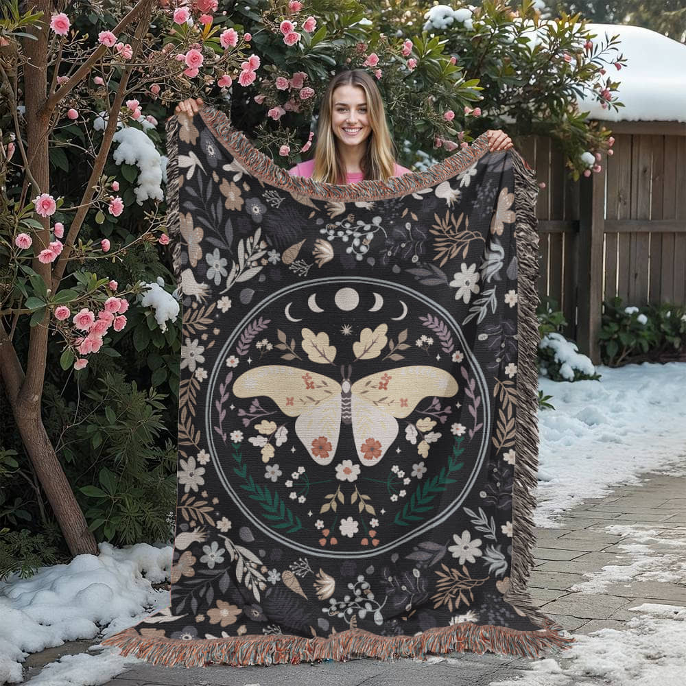 Bohemian Butterfly - Woven Blanket - Gift Junction 
