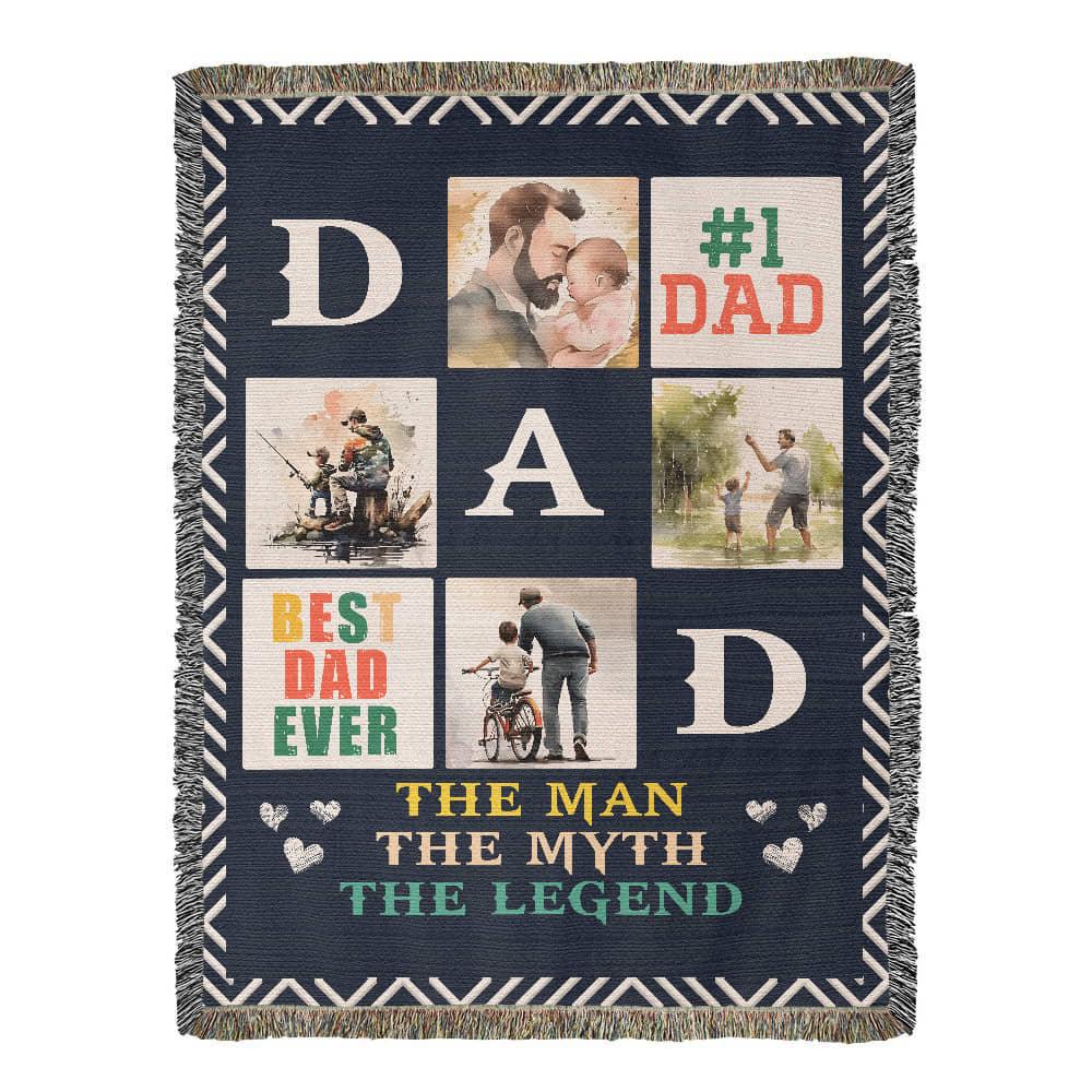 Best Dad Ever - Woven Blanket - Gift Junction 
