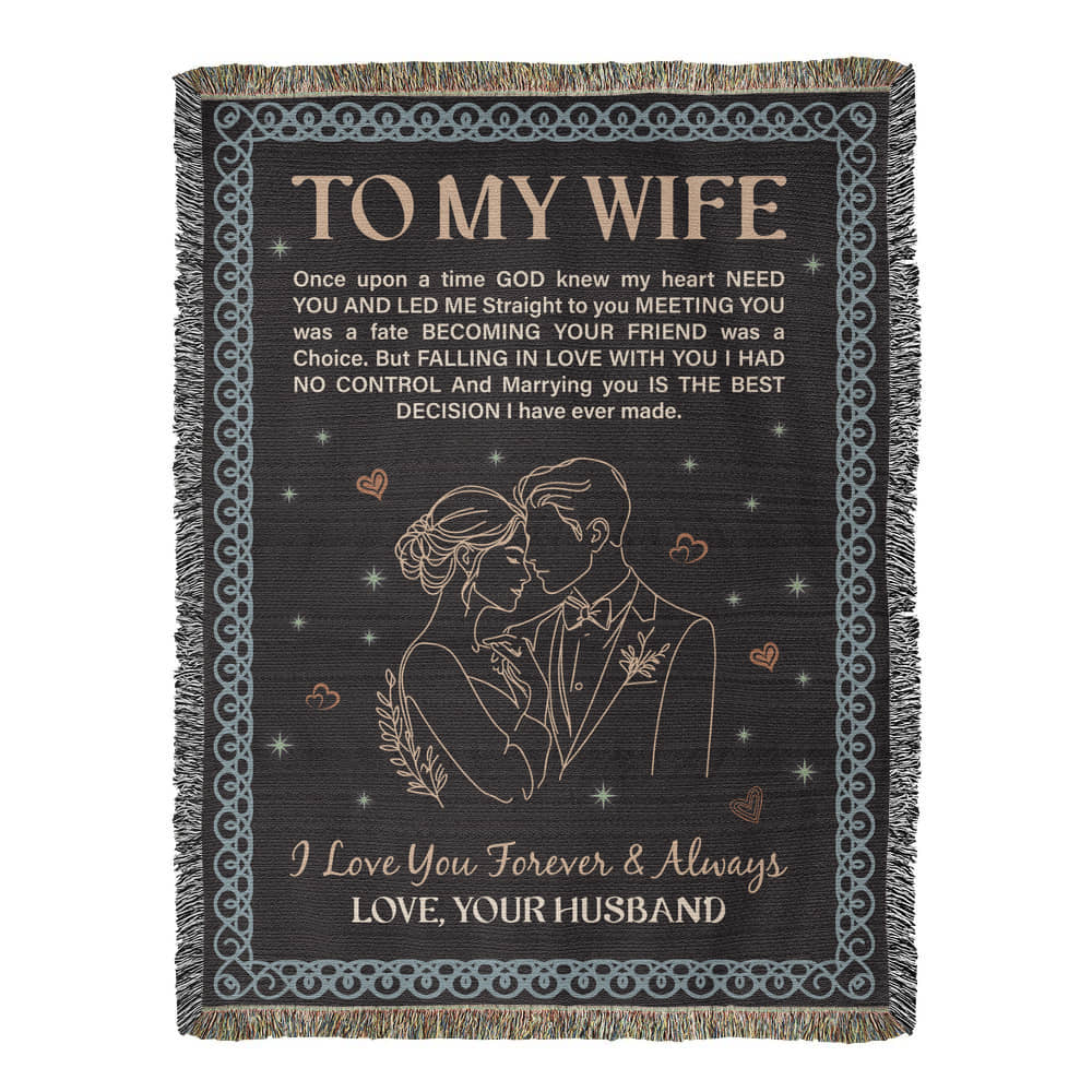 To My Wife - Heirloom Woven Blanket -  Gift Junction