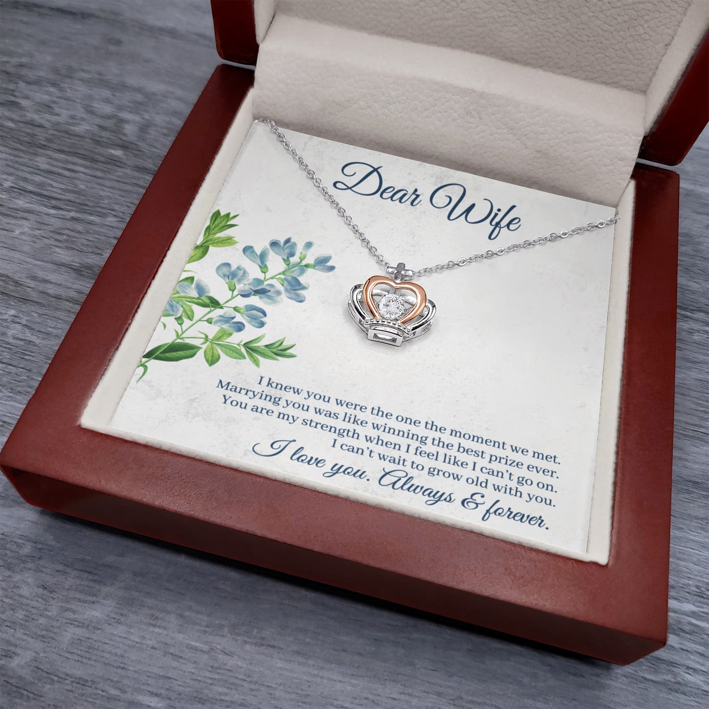 Crown Necklace gift for Queen Wife/Soulmate - Gift Junction 