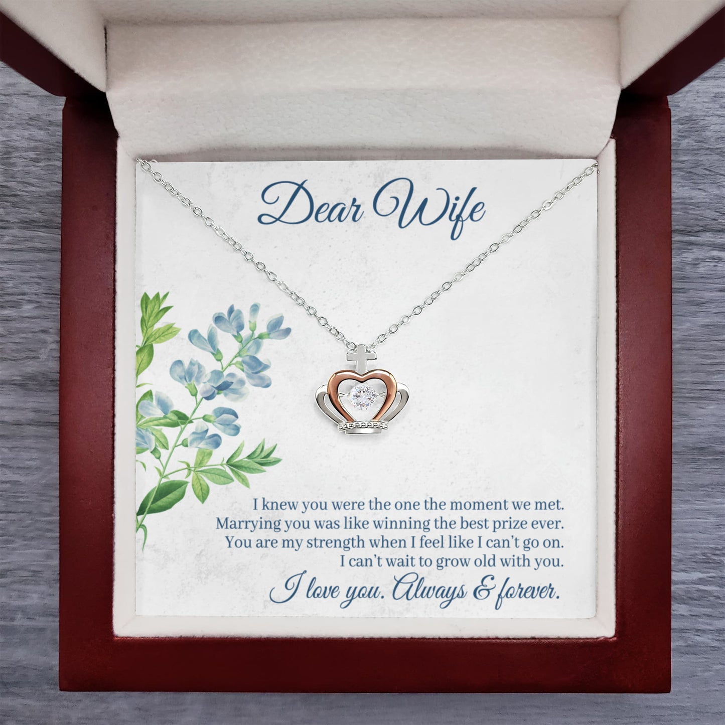 Crown Necklace gift for Queen Wife/Soulmate - Gift Junction 