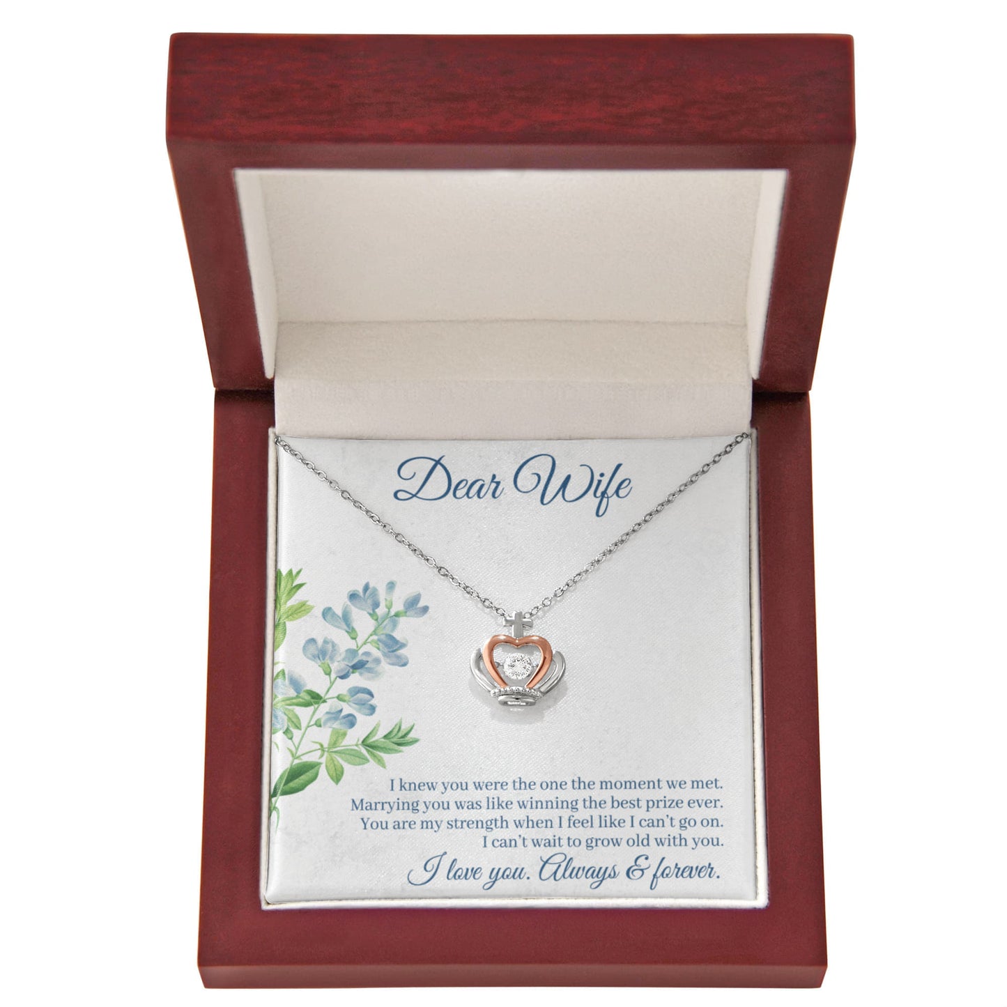 Crown Necklace gift for Queen Wife/Soulmate - Gift Junction 